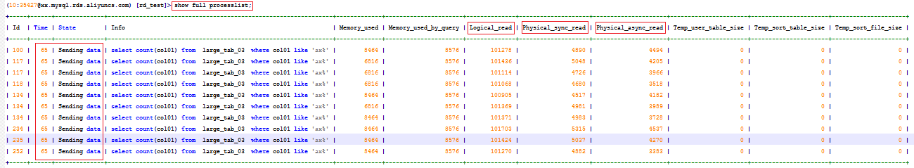 show full processlist