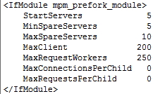 通过prefork模块限制Apache进程数量
